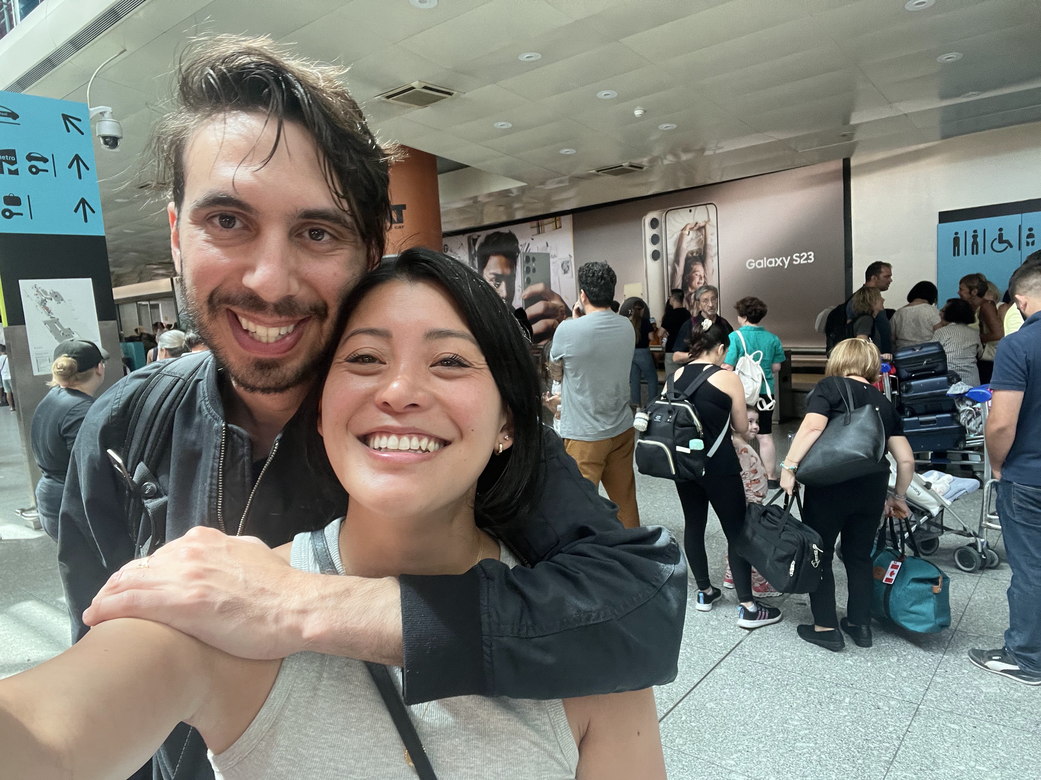 Airport selfie before a trip
