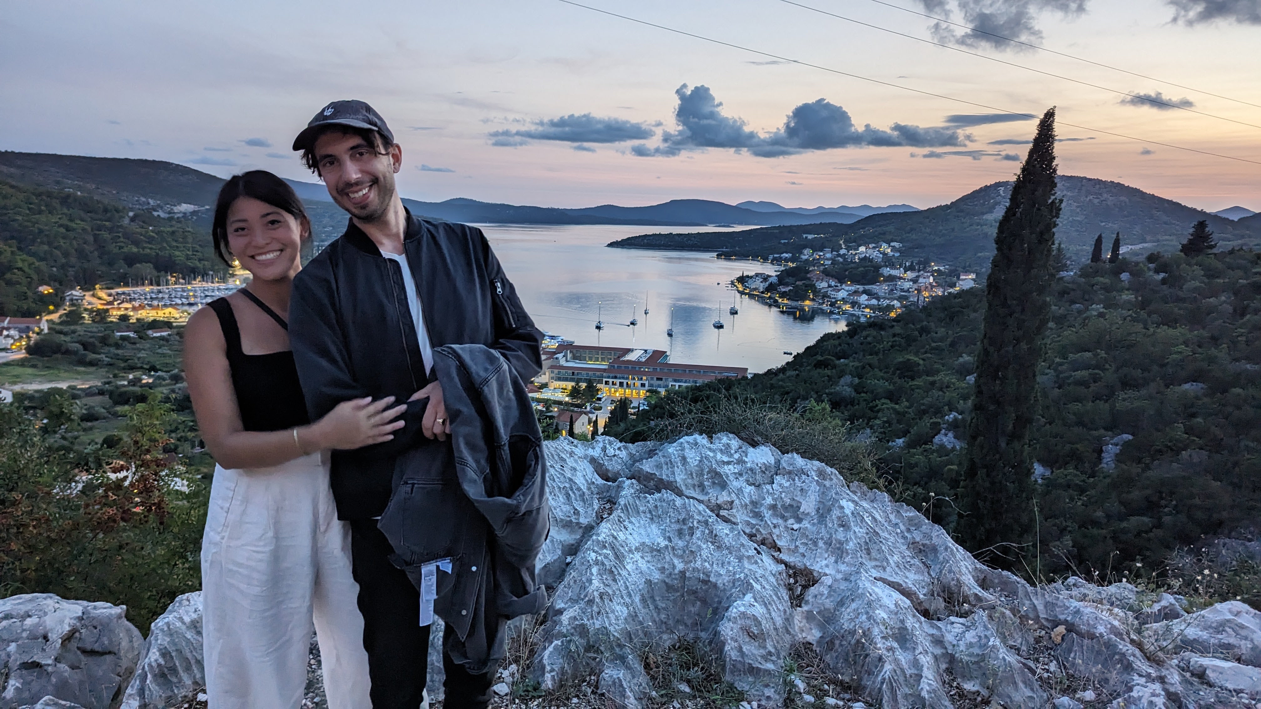 Coastal hilltop sunset