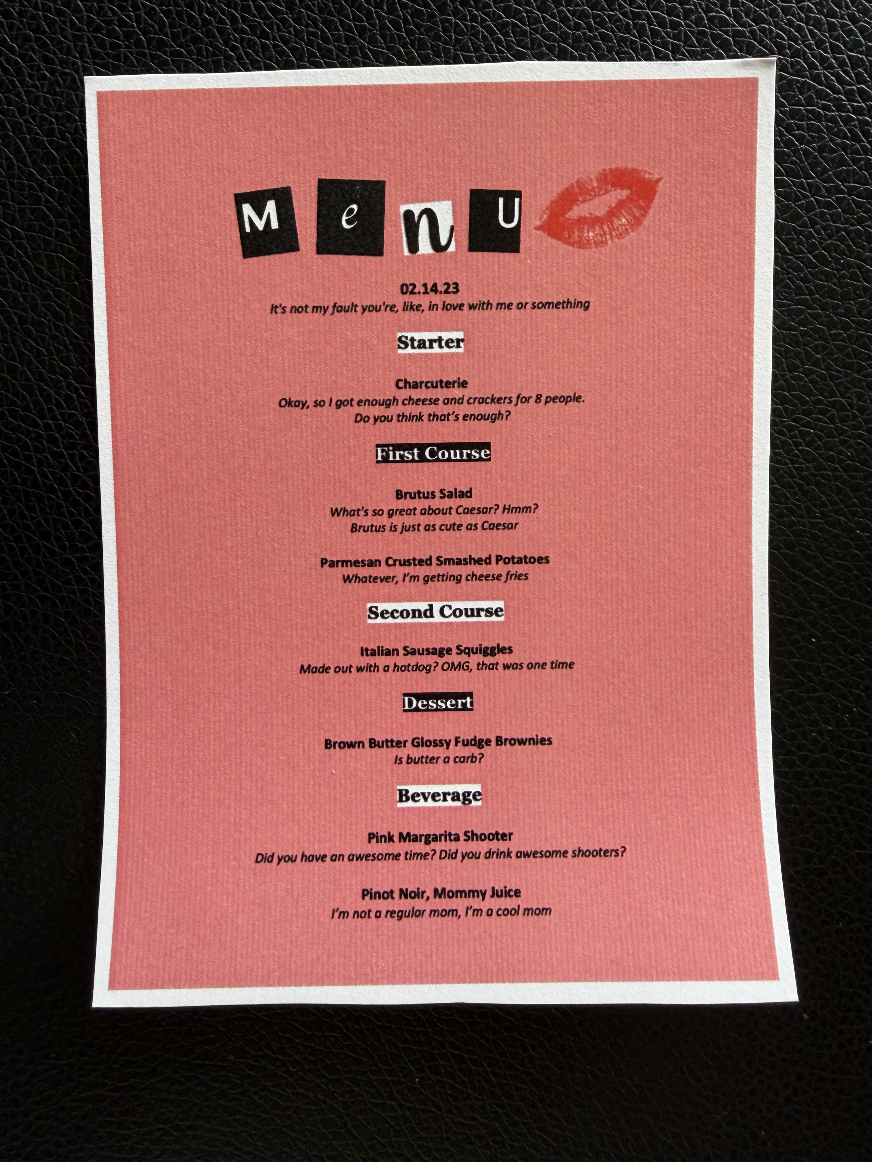 Party menu